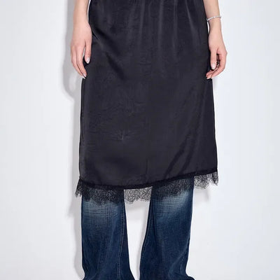 Ring Ring Lace Midi Skirt