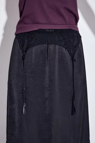 Ring Ring Lace Midi Skirt