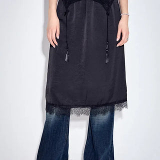 Ring Ring Lace Midi Skirt