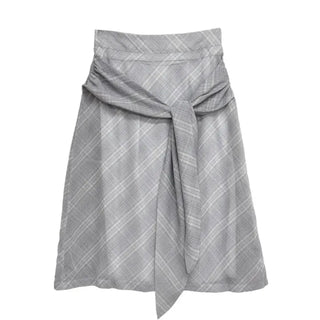 Nutty Check Wrap Skirt