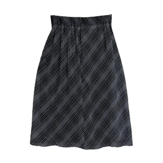 Nutty Check Wrap Skirt
