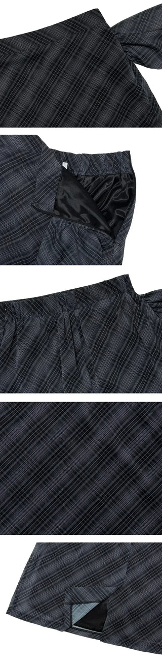 Nutty Check Wrap Skirt