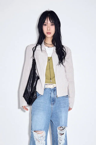 AB High-Neck Zip-Up Jacket