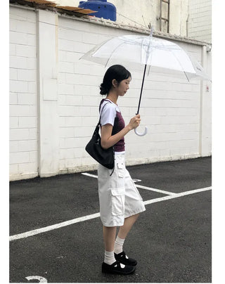 Multi-pocket Cargo Bermuda Pants