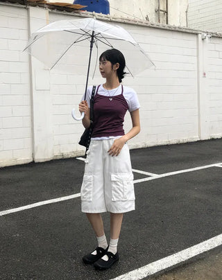 Multi-pocket Cargo Bermuda Pants