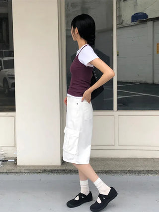 Multi-pocket Cargo Bermuda Pants