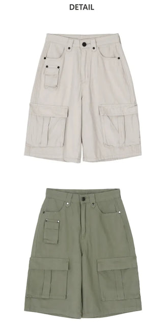 Multi-pocket Cargo Bermuda Pants