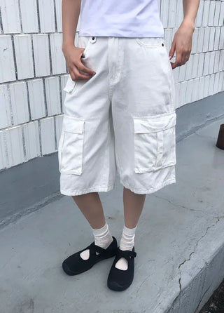 Multi-pocket Cargo Bermuda Pants