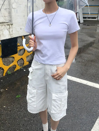 Multi-pocket Cargo Bermuda Pants