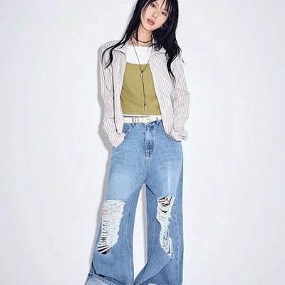 Ditto Roll-up Wide Jeans