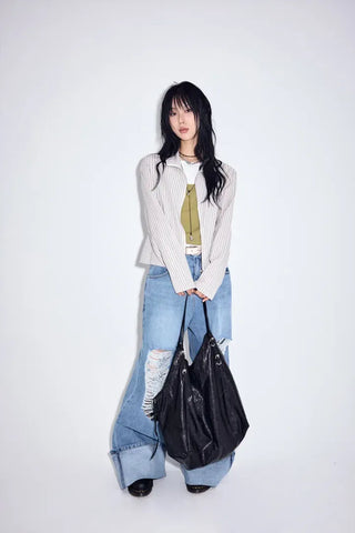 Ditto Roll-up Wide Jeans