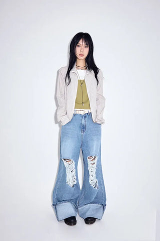 Ditto Roll-up Wide Jeans