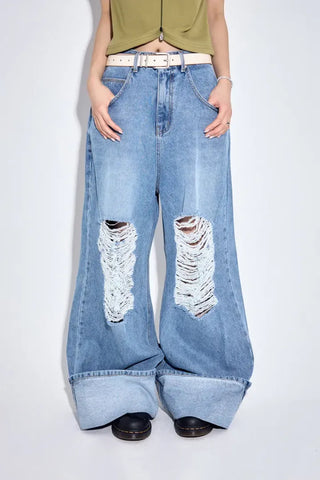 Ditto Roll-up Wide Jeans