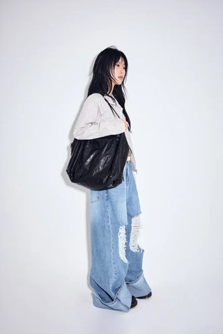 Ditto Roll-up Wide Jeans