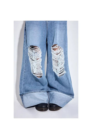 Ditto Roll-up Wide Jeans
