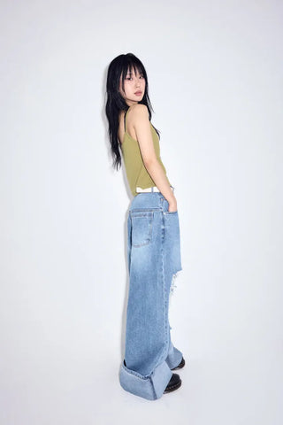 Ditto Roll-up Wide Jeans