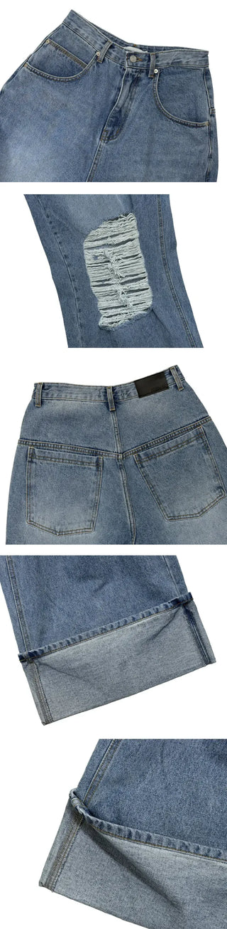 Ditto Roll-up Wide Jeans