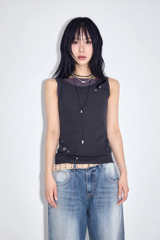 Unt Eyelet Sleeveless