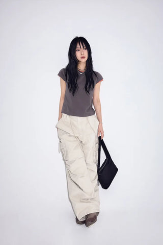 Marron Round Half Tee