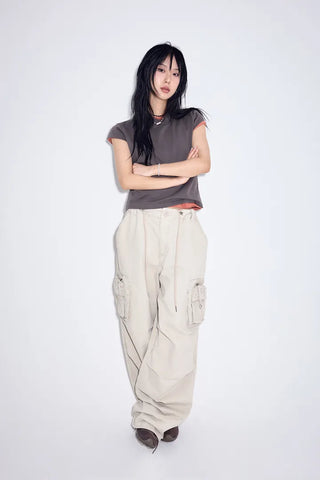 Marron Round Half Tee
