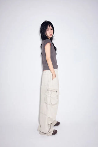 Marron Round Half Tee
