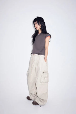 Marron Round Half Tee