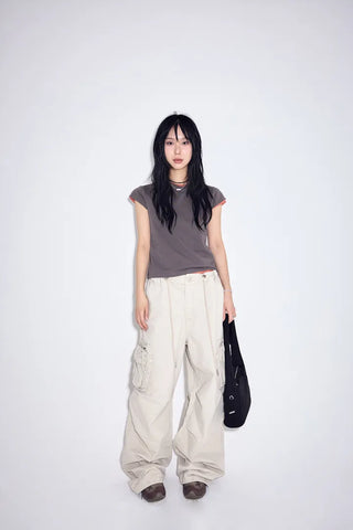 Marron Round Half Tee
