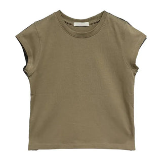 Marron Round Half Tee