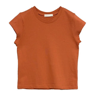 Marron Round Half Tee