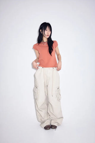 Marron Round Half Tee