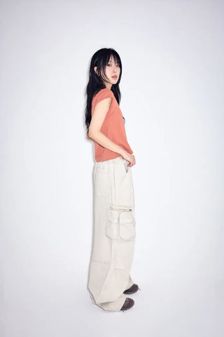 Warp-dyed Multi Cargo Pants