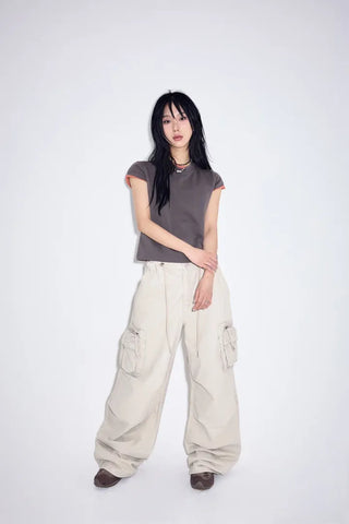 Warp-dyed Multi Cargo Pants