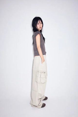 Warp-dyed Multi Cargo Pants