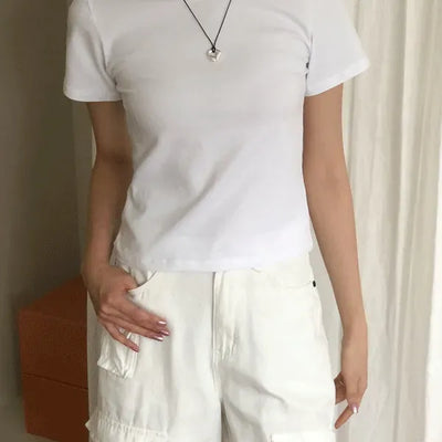 Basic Cotton Half Sleeve Tee