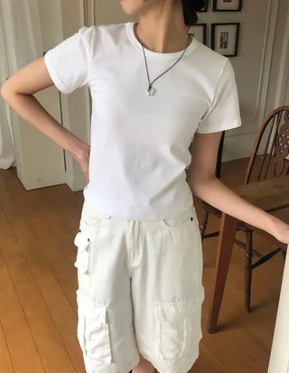 Basic Cotton Half Sleeve Tee