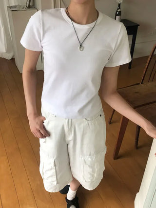 Basic Cotton Half Sleeve Tee