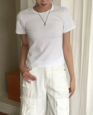 Basic Cotton Half Sleeve Tee