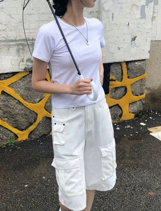 Basic Cotton Half Sleeve Tee