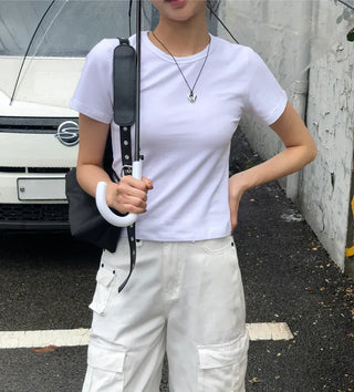 Basic Cotton Half Sleeve Tee