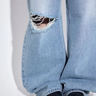 Obi folding wide jeans