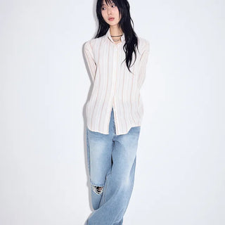 Obi folding wide jeans