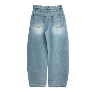 Obi folding wide jeans