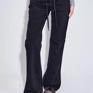 Ribbed Cotton Flare Jeans