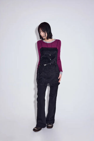 Ribbed Cotton Flare Jeans