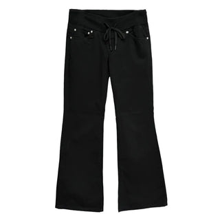 Ribbed Cotton Flare Jeans