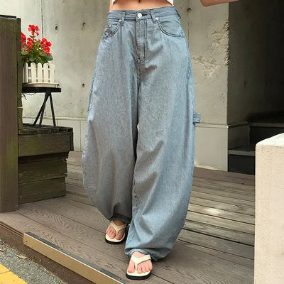 Patch Carpenter Stripe Balloon Jeans