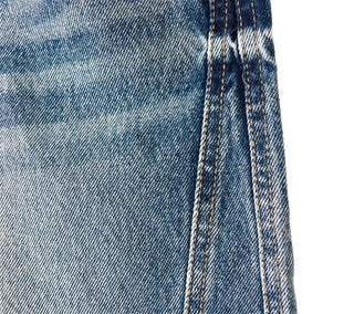 Tab-cut Denim Bermuda Pants