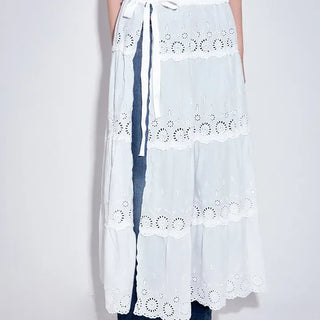 Hose punched layered skirt
