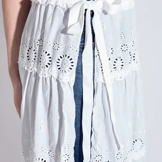 Hose punched layered skirt