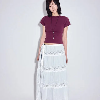 Hose punched layered skirt